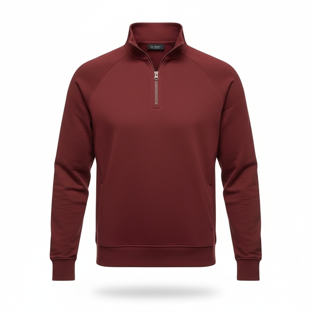 Zella Maroon Fleece 1/4 Zip with pockets Pullover Sweatshirt   Pockets Men’s M